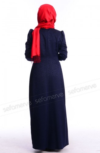 ZRF Hijab Dress 0482-04 Navy 0482-04