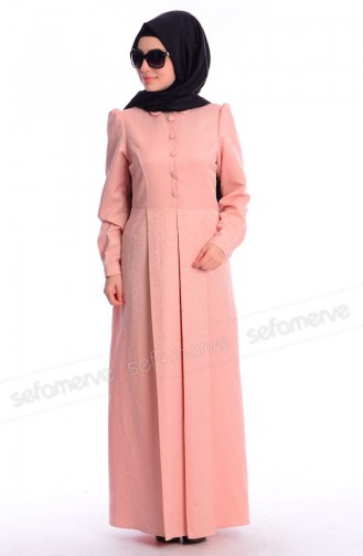 ZRF Hijab Dress 0482-01 Powder Pink 0482-01