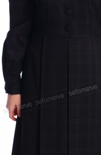 ZRF Hijab Dress 0482-05 Black-Grey 0482-05