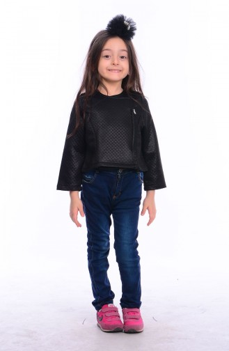Kız Çocuk Ceket 26012-01 Siyah