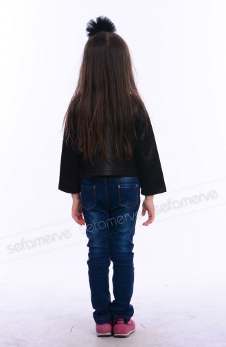 Kız Çocuk Ceket 26012-01 Siyah