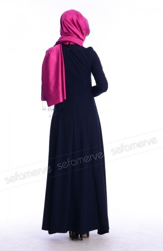 Hijab Dress 3854-01 Navy 3854-01