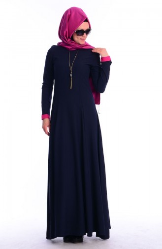 Hijab Dress 3854-01 Navy 3854-01