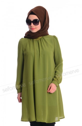 Hijab Tunic All Day 50445-09 Yellow Green 50445-09