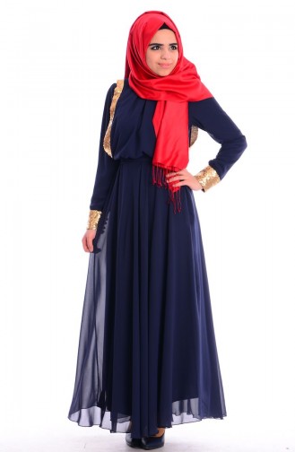 Robe Hijab Bleu Marine 0404-02