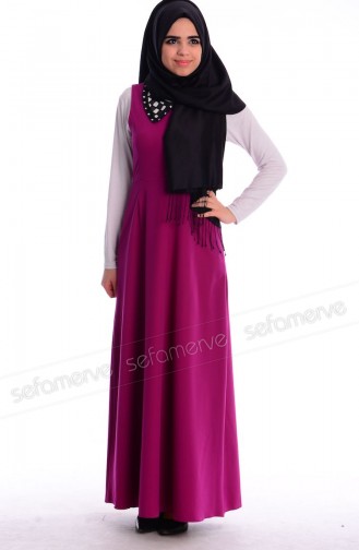 Robe Hijab Pourpre 7171-03