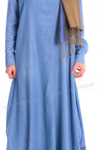 Blue Hijab Dress 2141-01
