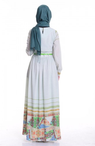 Green Hijab Dress 0030-02