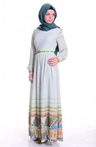 Robe Crêpe Imprimée 0030-02 vert 0030-02