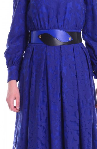 Saxe Hijab Dress 1741-06