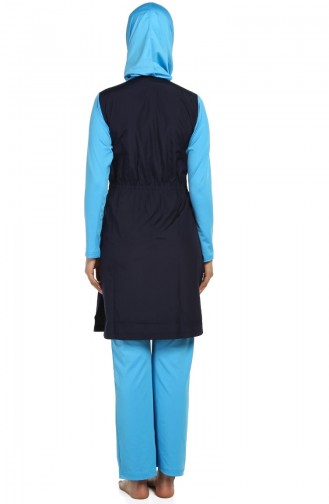 Türkis Hijab Badeanzug 1069-04