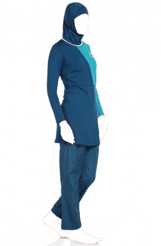 ملابس السباحة أزرق زيتي 1076-02