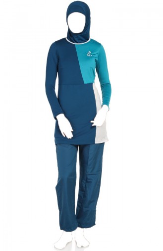 ملابس السباحة أزرق زيتي 1076-02
