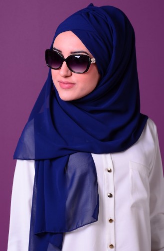 Boneli Şifon Şal 04 Lacivert