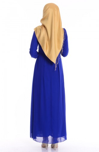 Saks-Blau Hijab Kleider 51983A-09