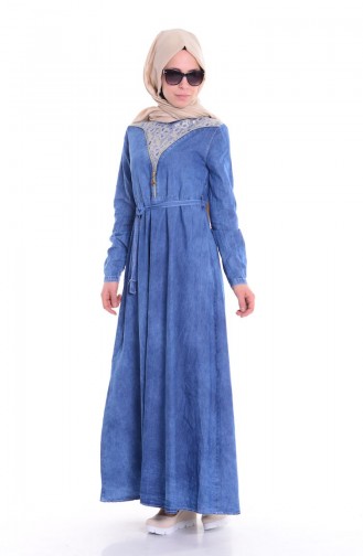 Blue İslamitische Jurk 7109-01