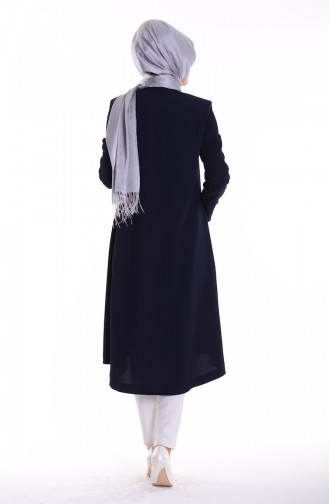 SUKRAN Buttoned Cape 35677-01 Navy Blue 35677-01