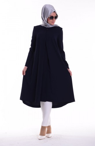 SUKRAN Buttoned Cape 35677-01 Navy Blue 35677-01