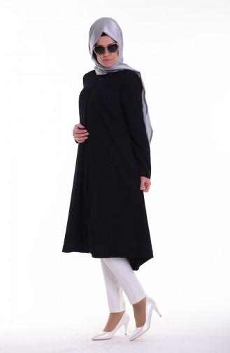 Cape mit Knöpfen 35677-02 Schwarz 35677-02