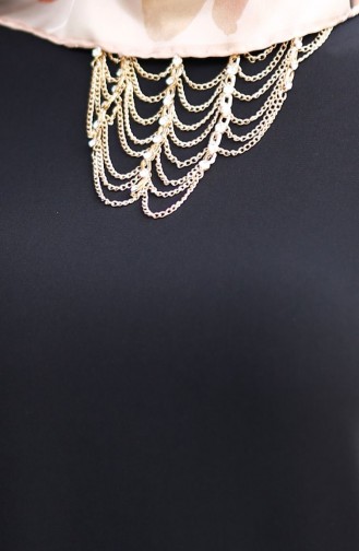 SUKRAN Crepe Necklace Dress 4181-02 Black 4181-02