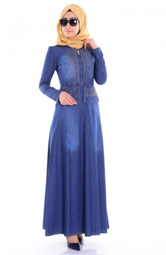 Kot Elbise 55854-01 Kot Mavi