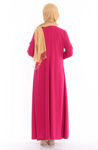 SUKRAN Crepe Dress 4180-01 Fuchsia 4180-01