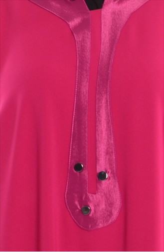 شوكران فستان بتصميم كريب 4180-01 لون فوشيا 4180-01