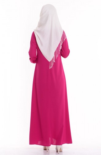 Kleid mit Hemdkragen 4187-01 Fuchsia 4187-01