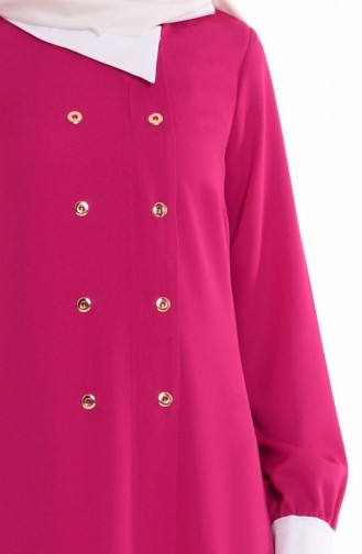 Kleid mit Hemdkragen 4187-01 Fuchsia 4187-01