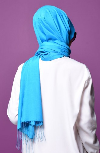 Turquoise Sjaal met Drukknoop 1-24
