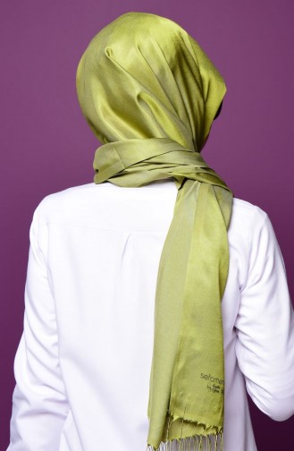 Light Khaki Green Snap Button Shawl 1-02