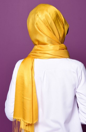 Yellow Sjaal met Drukknoop 1-07