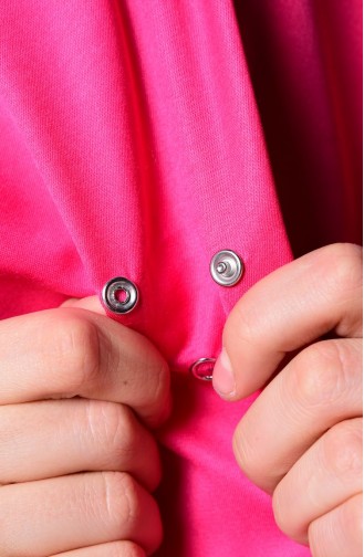 Fuchsia Snap Button Shawl 1-11