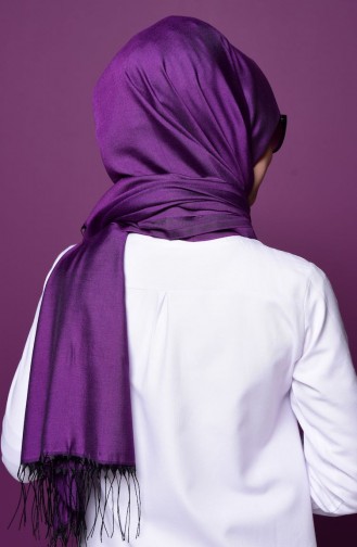 Purple Sjaal met Drukknoop 1-08