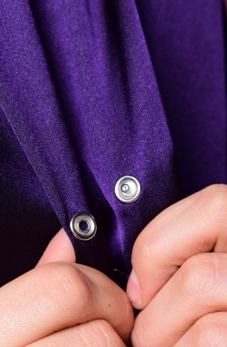Purple Snap Button Shawl 2-34
