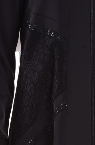 Abaya mit Strasstein 35692-01 Schwarz 35692-01