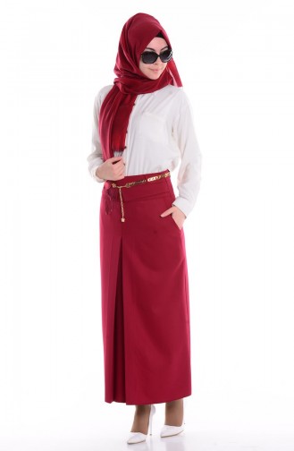 Claret Red Skirt 0307-05