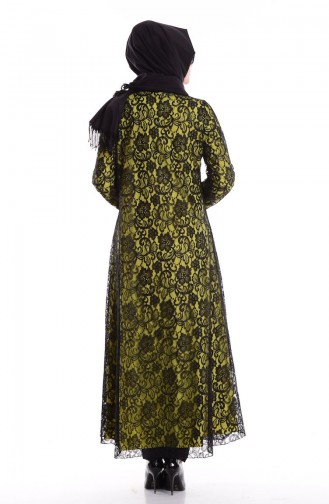 Geschnürtes Abaya 35598-03 Pistaziengrün 35598-03