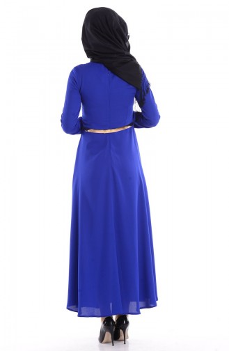 SUKRAN Belted Crepe Dress 4149-03 Saks 4149-03