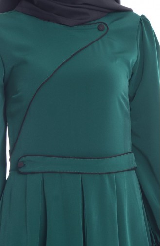 Emerald Green Hijab Dress 0613-01
