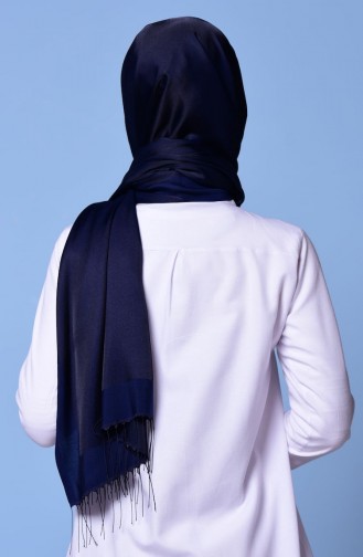 Navy Blue Snap Button Shawl 1-14