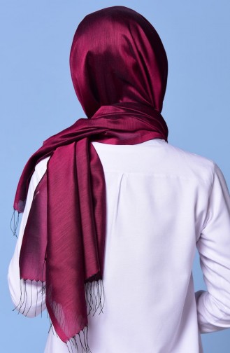 Sefamerve snap Shawl S1-53 Light Claret Red Black 1-53