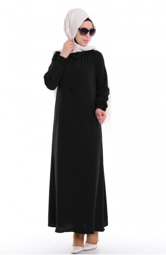 Black Hijab Dress 6117-03