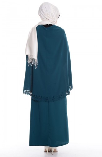 Dark Green Hijab Dress 0053-02