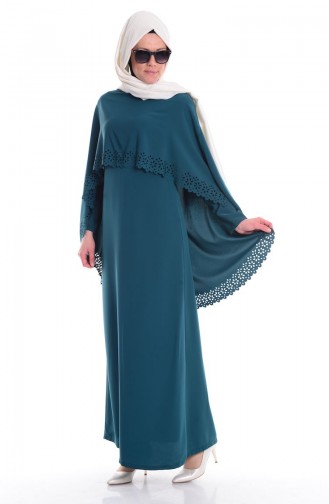 Dark Green Hijab Dress 0053-02
