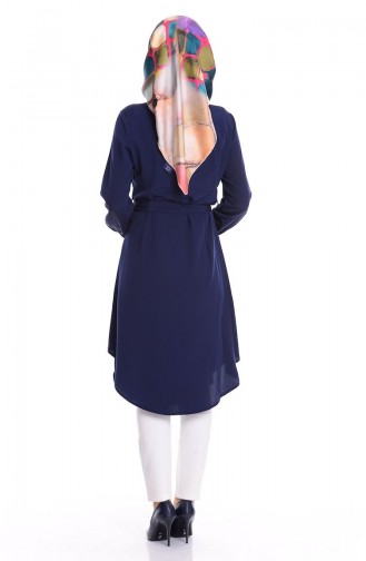 Krep Tunik 4104-17 İndigo