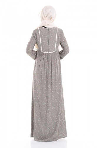 Smaragdgrün Hijab Kleider 2429-01