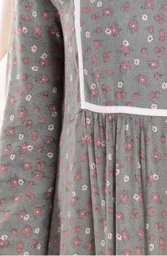 Smaragdgrün Hijab Kleider 2429-01