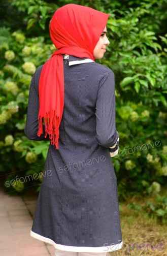 Tesettür Tunik Zernişan 4136-01 Lacivert