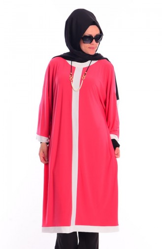 Tesettür Tunik 3885-03 Mercan